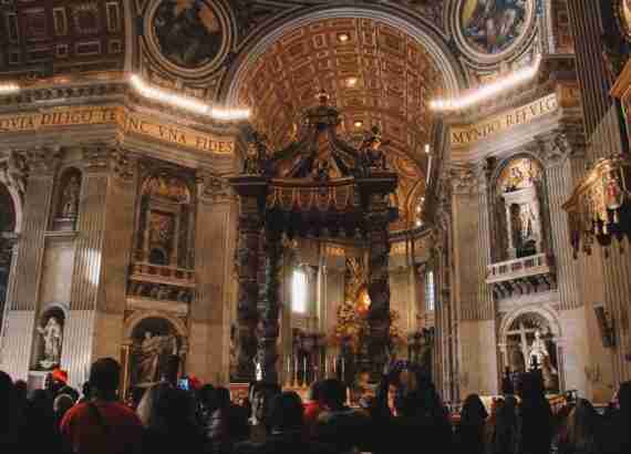How old is the Vatican Basilica?: Inside Saint Peters Basilica