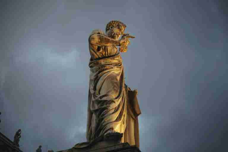 Where is saint Peter buried? who was the first pope